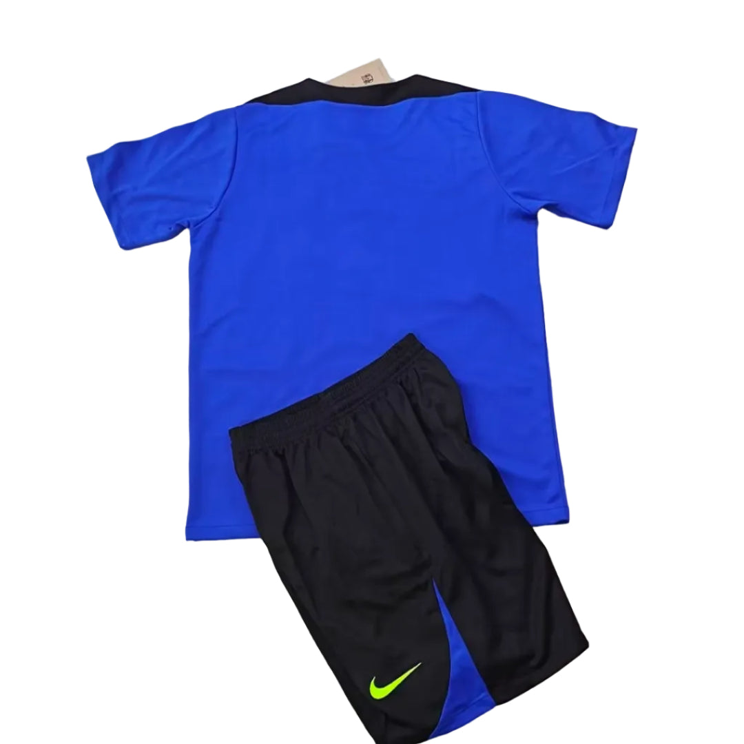 Maillot Barcelone Entrainement Bleu avec short