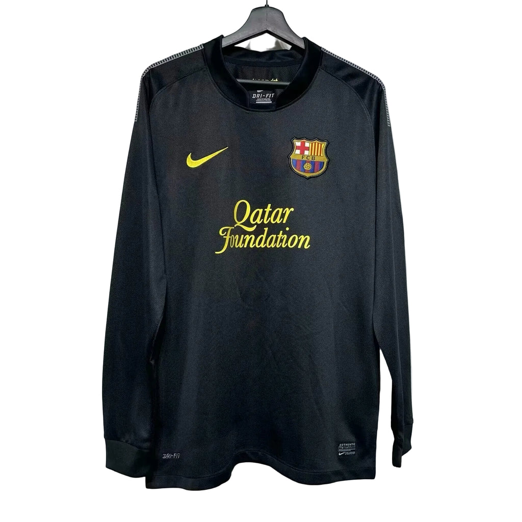 Maillot Barcelone Retro Noir Longue manche