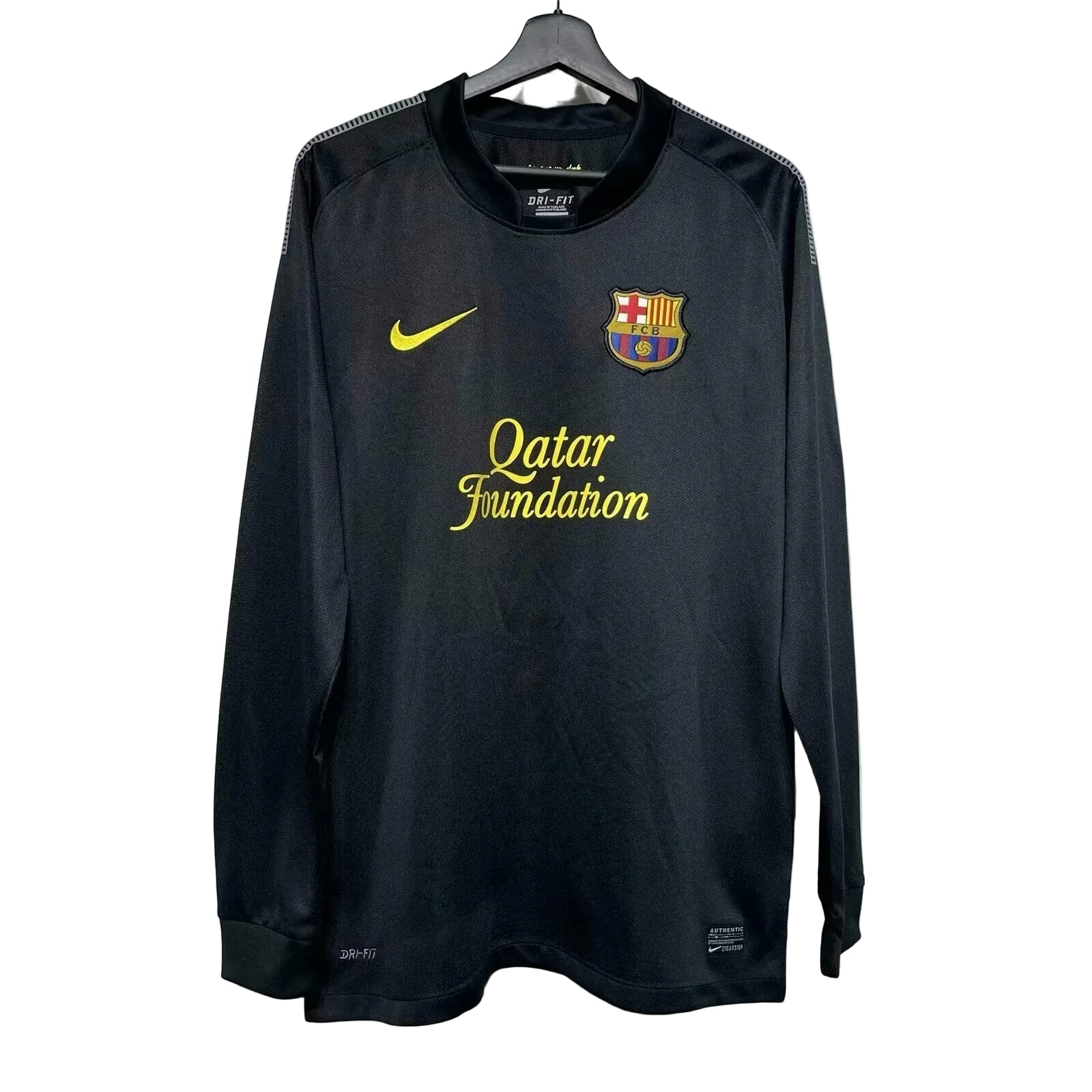 Maillot Barcelone Retro Noir Longue manche