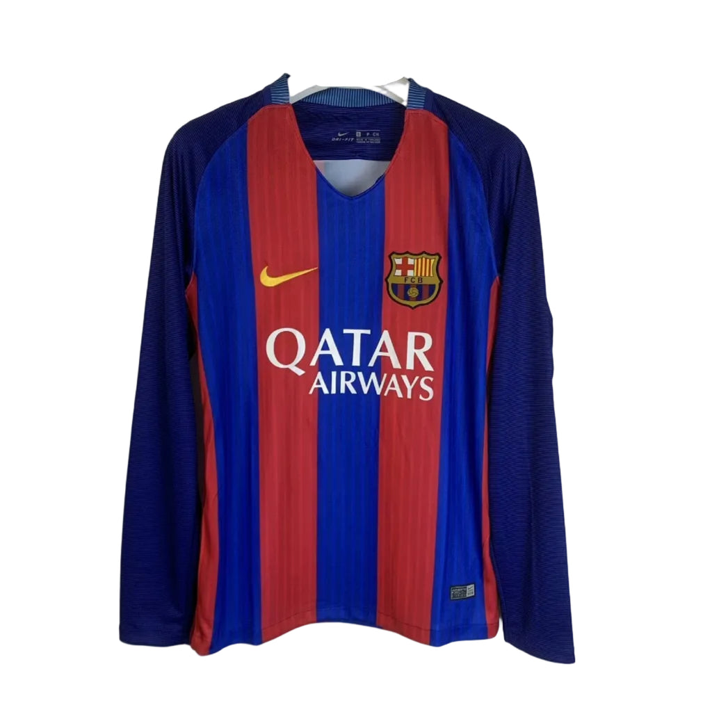 Maillot Barcelone Domicile Retro 2015 Manche Longue
