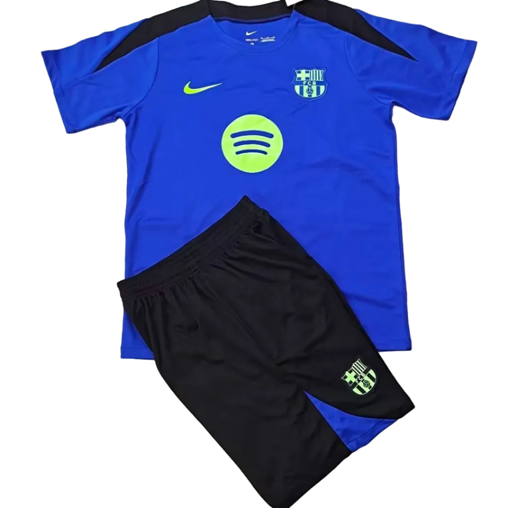 Maillot Barcelone Entrainement Bleu avec short
