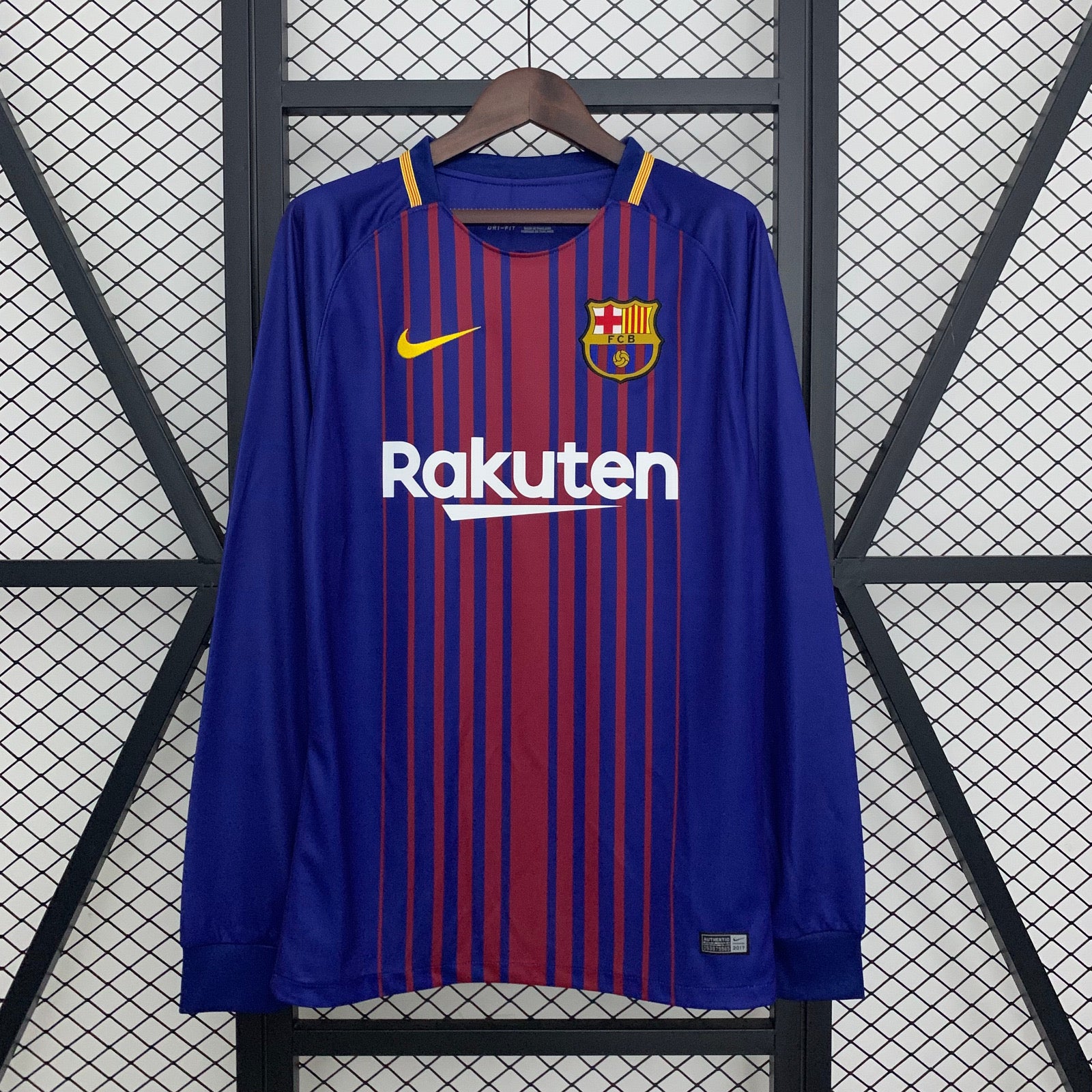 Maillot Barcelone Domicile Retro 2018 Manche Longue