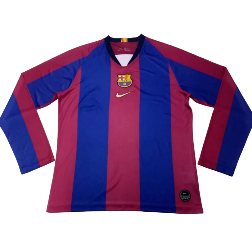 Maillot Barcelone Domicile Retro 1999 Manche Longue