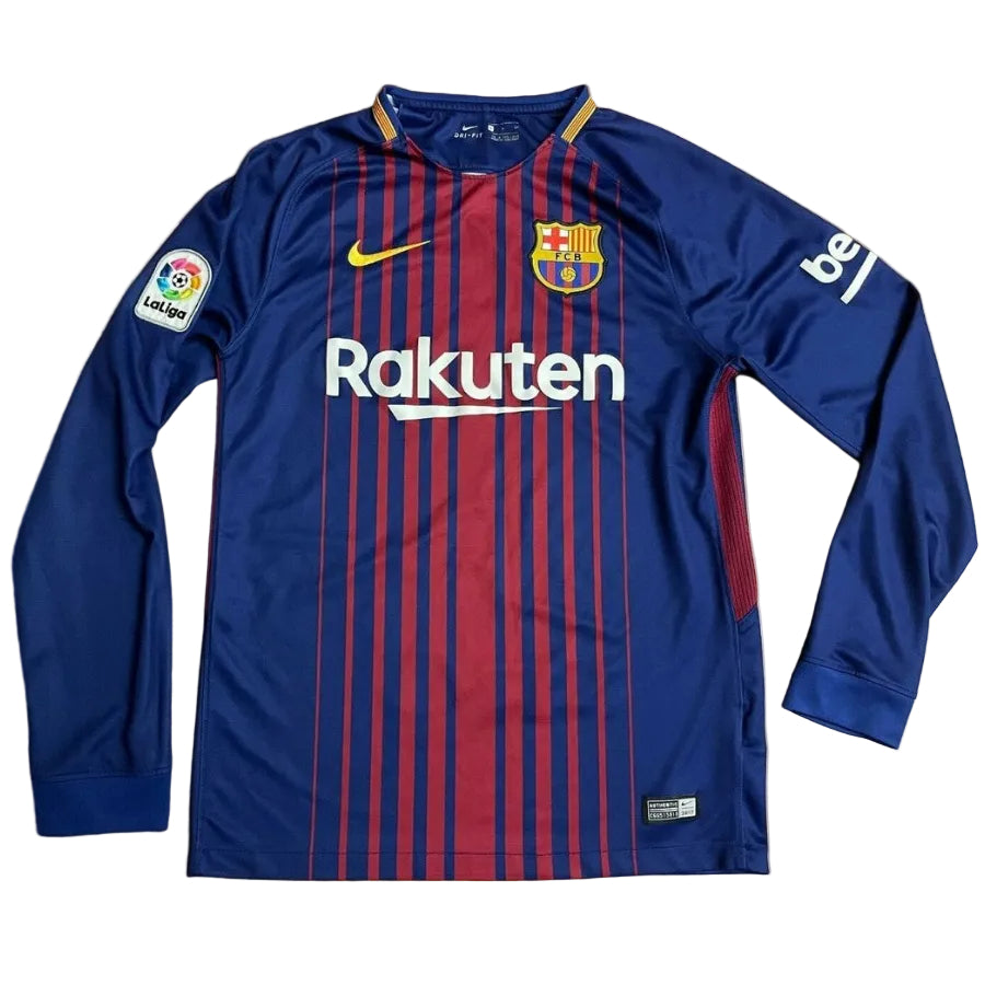 Maillot Barcelone Domicile Retro 2018 Manche Longue