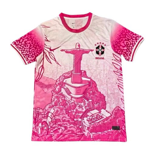Maillot Brésil Jésus - Maillot concept 24/25 - Rose